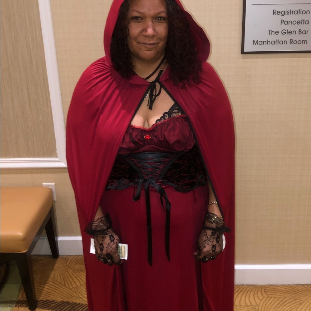 Red Hooded Cape with Lace Dress little red riding hood costume